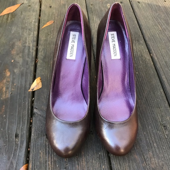 Steve Madden Size 9 Brown Leather Heels - Picture 3 of 8